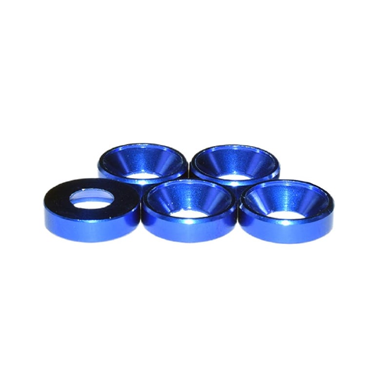 Alextend 50pcs M3 Countersunk Washers Alloy Aluminum Screw Gaskets (Dark Blue) - Image 1